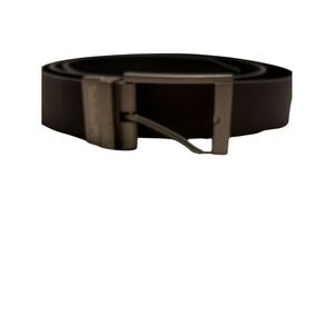 Timberland Men's Black Leather Belt with Gunmetal Buckle Size 46